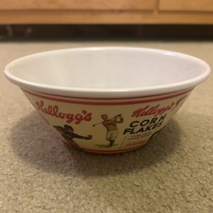 Vintage Kellogg's Rice Krispies 24 oz 6-1/2" Cereal Bowl *Sports Theme*